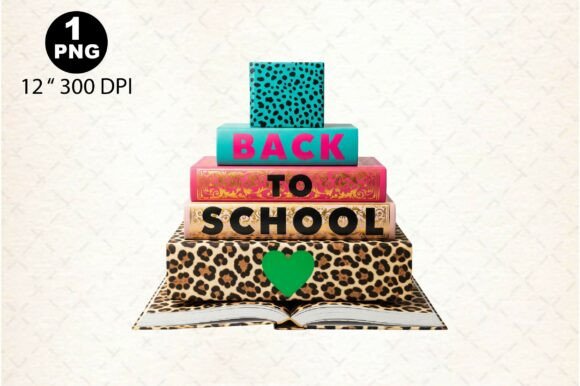 Back to School Books PNG Sublimation