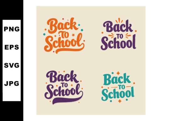 Back to School Colorful Lettering Design