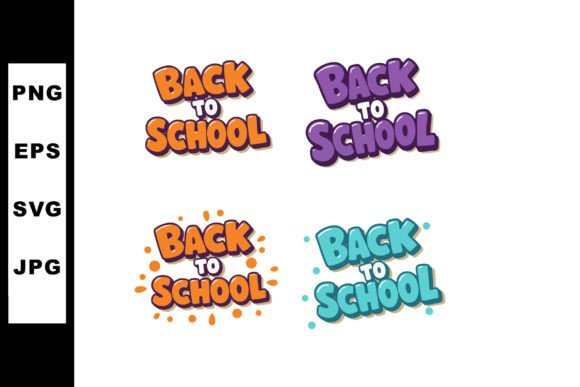 Back to School Colorful Typography Set W: A Playful Design Solution for Modern Creatives