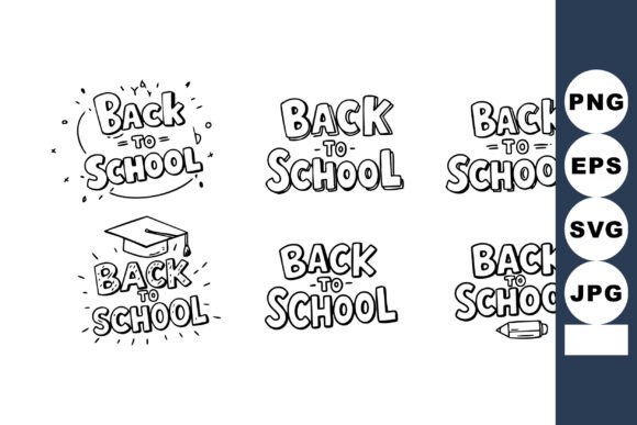 Back to School Doodle Style Texts