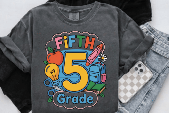 Back to School Fifth Grade Teacher PNG