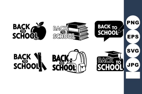 Back to School Icons Set with Apple, Boo: A Versatile Resource for Educators and Designers