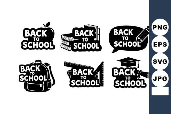 Back to School Icons Set with Books, App: A Versatile Resource for Modern Designers and Creators