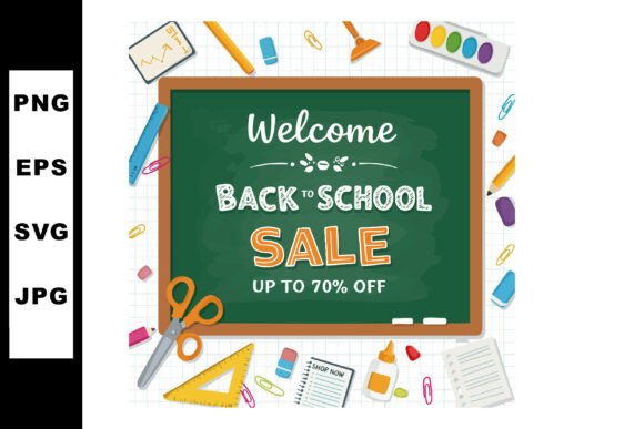 Back to School Sale Promotion with Color