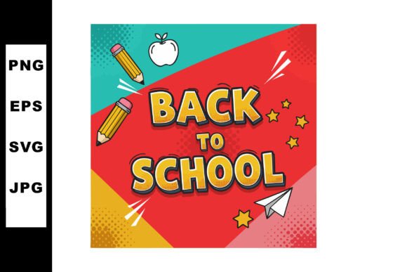 Back to School Text with Pencils Apple P: A Creative Design for Educational Themes