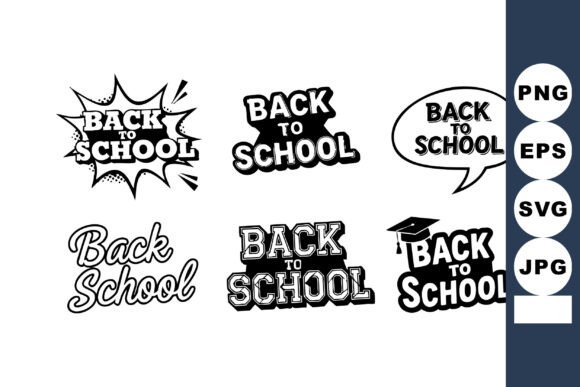 Back to School Typography Design Set Wit: Strategic Use for Educational and Academic Projects
