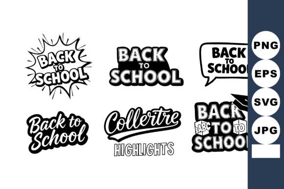 Back to School Vector Set with Text Desi: Strategic Design for Education and Learning Projects