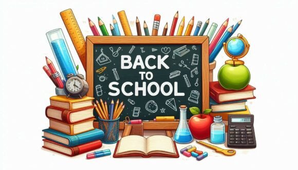 Back to School with Books, Pencils, and
