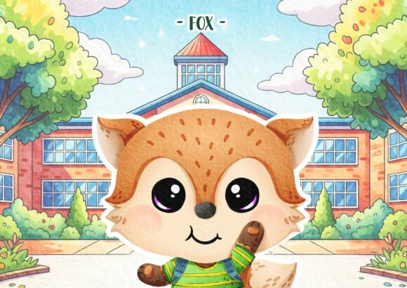 Woodland Back to School Fox Poster