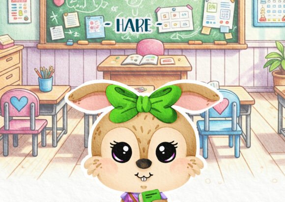 Woodland Back to School, Hare Poster: A Versatile Design for Creative and Practical Use