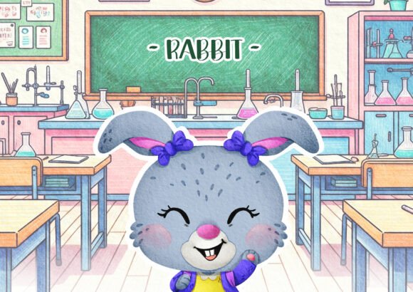 Woodland Back to School Rabbit Poster