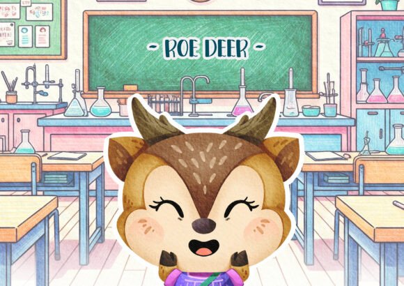 Woodland Back to School, Roe Deer Poster: A Versatile Design for Creative Projects